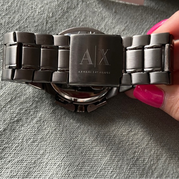 Armani Exchange Chronograph Grey Dial Stainless Steel Mens Watch - Picture 4 of 5